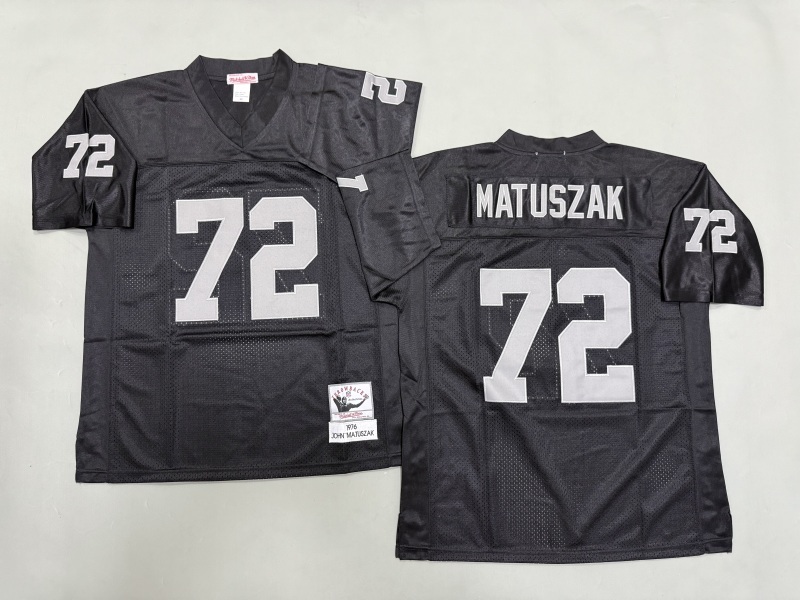 Men 2025 Nike Oakland Raiders #72 Matuszak black Throwback Limited NFL Jersey style 001